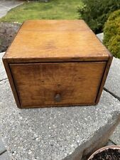 Vintage Single Drawer Wood Card Catalog-Index File Cabinet Oak Box, used for sale  Shipping to South Africa