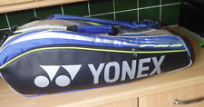 Yonex Badminton Tennis Bag 6 Rackets Capacity Blue Canvas Shoulder Strap for sale  Shipping to South Africa