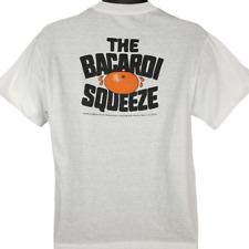 Camiseta vintage Bacardi Squeeze para hombre talla mediana años 80 ron y jugo de naranja EE. UU. segunda mano  Embacar hacia Argentina