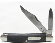 Vintage Frontier 2 Blade Pocket Knife Black Grip & Steel Caps Imperial Ireland for sale  Shippensburg