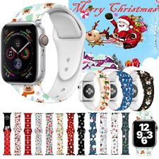 Christmas Silicone Sport Band Strap For Apple Watch Series 7 6 5 4 3 2 38mm-44mm gebraucht kaufen  Versand nach Switzerland