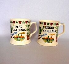  2 x Past Times Mugs. Head Gardener & Under Gardener  Fine Bone China. 9.5 x 9cm for sale  BRENTWOOD