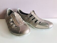 Pavers Size 7 - 40 Pewter + Mesh Zip Front Casual Moulded Sole Comfort Shoes, used for sale  Shipping to South Africa