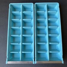 Usado, 2 bandejas de cubo de gelo para freezer Philco plástico turquesa acabamento em aço inoxidável azul comprar usado  Enviando para Brazil
