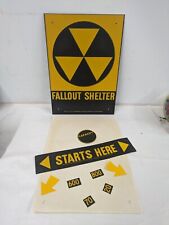 Placa Fallout Shelter vintage dos anos 1960 NOS - Sobreposições de papel de envio  comprar usado  Enviando para Brazil