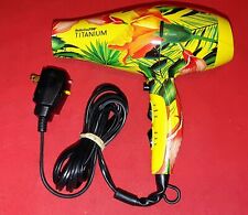 Usado, Secador de cabelo BaByliss Pro titânio edição limitada motor AC italiano plantas florais comprar usado  Enviando para Brazil