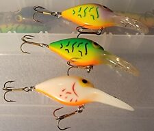 3 VTG Storm Pre Rapala Rattlin Flat Wart Lures  for sale  Shipping to South Africa