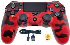 Controlador súper rápido Sony DualShock PS4, V2 rojo camuflaje (tiempo de carga 10m) segunda mano  Embacar hacia Argentina