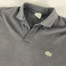 Lacoste Polo Shirt Adult Large 7 Black Short Sleeve Crocodile Logo Cotton Men’s for sale  Shipping to South Africa