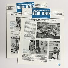 NISSAN-DATSUN MOTOR TOPICS / lot de 2 / folder newsletter brochure 2x 4p EN 1972 comprar usado  Enviando para Brazil