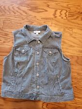 Denim striped vest for sale  Shipping to Ireland