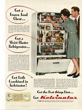 1946 Kelvinator Moist Master Refrigerator Freezer Vintage Print Ad 1 for sale  Shipping to South Africa