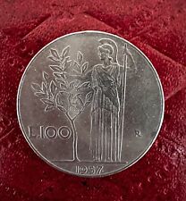 100 lire 1957 usato  Olbia