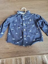 Hatley Denim Baby Infant Boy Long Sleeve  Jeep Truck Elbow Patches 12-18 Months for sale  Shipping to South Africa
