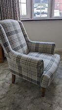Grey tartan chair for sale  MANCHESTER