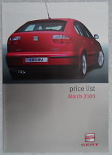 Seat price list for sale  BOURNEMOUTH