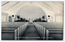 Cartão postal c1950 interior de bancos de igreja nazarena altar Sturgis Michigan MI, usado comprar usado  Enviando para Brazil