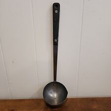 FLINT Vintage Kitchen SOUP LADLE  Black Riveted Handle Stainless Steel  USA for sale  Shipping to South Africa