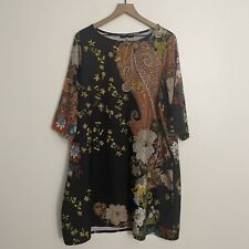 Usado, Vestido floral japonés Bryn Walker para mujer XL negro Lagenlook tela italiana segunda mano  Embacar hacia Argentina