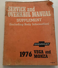 1976 Chevrolet Monza Vega Shop Serviço de Reparo Manual Suplemento Livro Motor OEM comprar usado  Enviando para Brazil