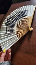 Vintage japonês pintado à mão, bambu, cena da montanha do ventilador portátil  comprar usado  Enviando para Brazil