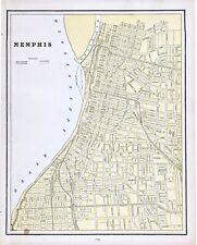 Usado, 1889 Memphis Tennessee mapa ORIGINAL centro da cidade armazenamento de algodão orla comprar usado  Enviando para Brazil