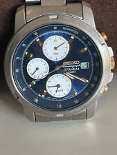 Seiko cronógrafo titânio 100M '7T62-0FD0' relógio de quartzo masculino aço inoxidável - Funciona comprar usado  Enviando para Brazil