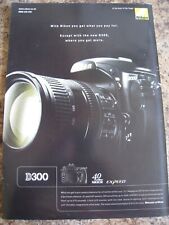 NIKON D300 EXPEED PHOTOGRAPHIC CAMERA 2008 POSTER ADVERT A4 SIZE FILE 1 for sale  Shipping to South Africa