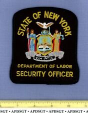 Estado de Nueva York Departamento del Trabajo de Parche de policía encargado de seguridad Sello Estado segunda mano  Embacar hacia Mexico
