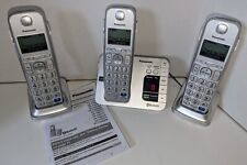 Sistema de telefone fixo sem fio Panasonic Bluetooth KX-TGE260 3 aparelhos - FUNCIONANDO comprar usado  Enviando para Brazil