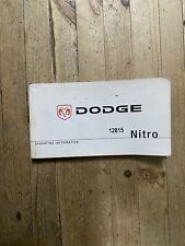 Dodge nitro owners d'occasion  Expédié en Belgium