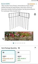 10pcs garden fence for sale  OLDHAM