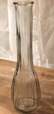 Vintage Clear Ribbed Glass Bud Vase 9” for sale  Shipping to South Africa