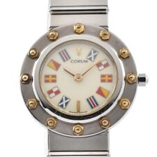 Relógio feminino CORUM Admirals cup 47.435.39V96 SS/K18 mostrador branco quartzo E#130493 comprar usado  Enviando para Brazil