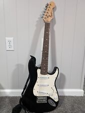Black Squier 3/4 Strat Solid Body Electric Guitar by Fender Mini  for sale  Shipping to South Africa