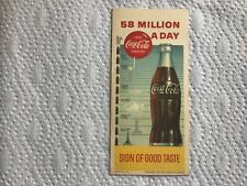 1957 Coca-Cola "58 milionów dziennie" "Znak dobrego smaku" Bloter reklamowy na sprzedaż  Wysyłka do Poland