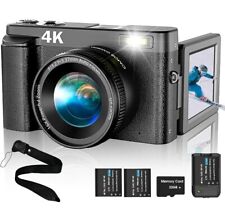 Cámara digital 4K para fotografía y video enfoque automático 48 MP vlogging + accesorios  segunda mano  Embacar hacia Mexico