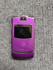 Teléfono móvil Motorola RAZR V3 abatible Bluetooth MP4 video desbloqueado (GSM) púrpura, usado segunda mano  Embacar hacia Argentina
