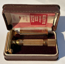 Navaja de afeitar de seguridad Gillette Aristocrat vintage de una pieza con hojas de caja ¡Muy bonita! segunda mano  Embacar hacia Argentina