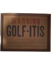 Vintage 1964 Leister Game Co.  Placa de golfe - "WARNING GOLF-ITIS" com moldura de madeira  comprar usado  Enviando para Brazil
