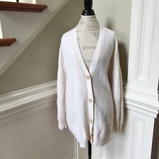 Jenni Kayne Cashmere Cocoon Cardigan Sweater Womens XXL Cream Ivory Button Down for sale  Shipping to South Africa