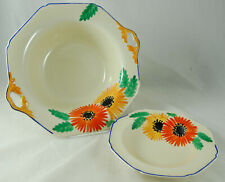 Art Deco Dessert Bowl and 1 Matching Bowl - Hughes of Longport, Konny Craft for sale  Shipping to South Africa