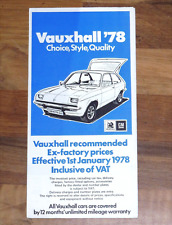1977 vauxhall price for sale  BANGOR