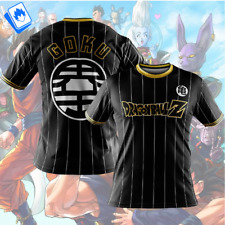 T-Shirt Cartoon maniche corte da Uomo Dragon Ball Black Goku Nero Calcio comprar usado  Enviando para Brazil