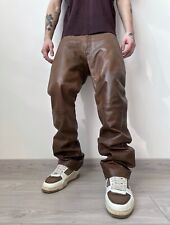 Usado, Pantalones De Colección Años 90 Max Marrón Cuero Envejecido Estilo Travis Para Hombre Talla 29 segunda mano  Embacar hacia Mexico