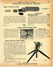 1956 Print Ad of Unertl Straight View & Saturn Scout Spotting Scope, used for sale  Shipping to South Africa