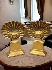 Brass andirons vintage for sale  Shipping to Ireland
