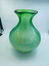 Vaso de vidro Murano verde antigo usado placa de ouro grande pesado feito à mão decorativo comprar usado  Enviando para Brazil