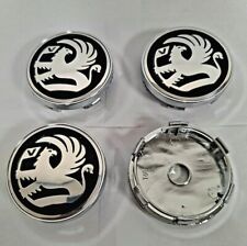 4 x tampas de cubo de centro de roda de liga leve Vauxhall PRETO-CROMO 60mm ADAM CORSA ASTRA VXR comprar usado  Enviando para Brazil