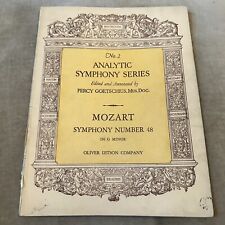 MOZART Symphony 48 G piano menor 1927 Oliver Ditson Company música antiga (#2), usado comprar usado  Enviando para Brazil